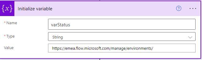 Variable power automate