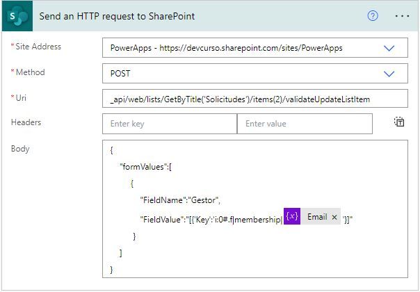 Actualizar columna persona sharepoint Power Automate