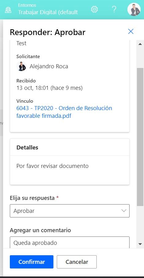 Aprobación de approvals en Power Automate