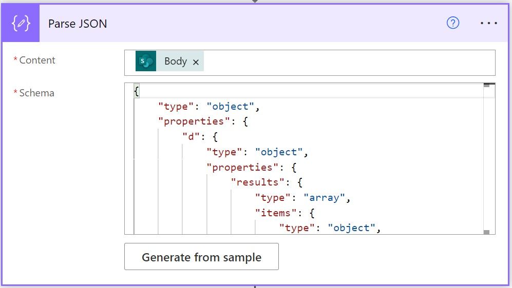 Plantilla JSON