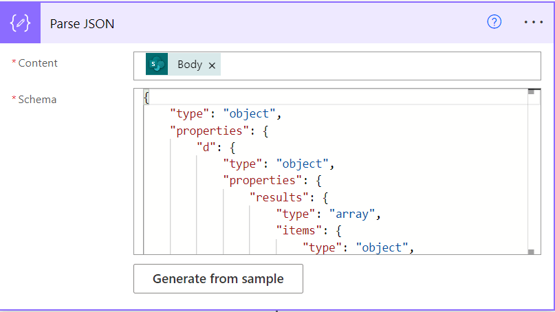 Parse JSON de papelera reciclaje sharepoint.